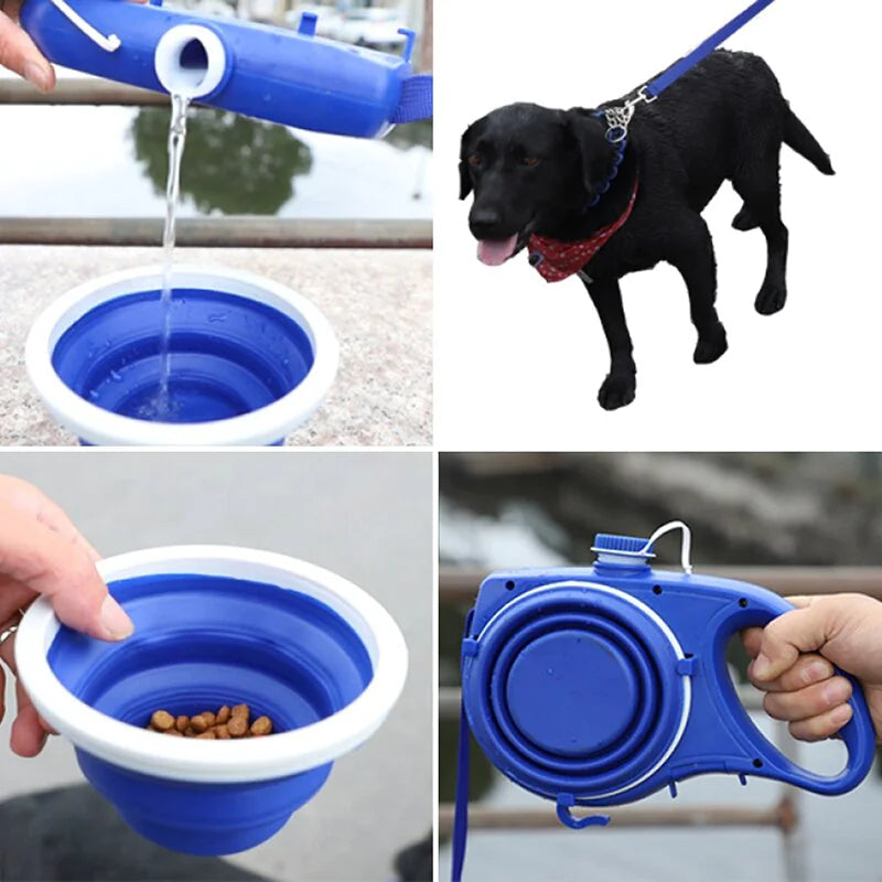 Pet Leash With Water Bottle
